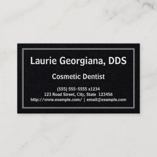 Low-Key and Basic Cosmetic Dentist Business Card