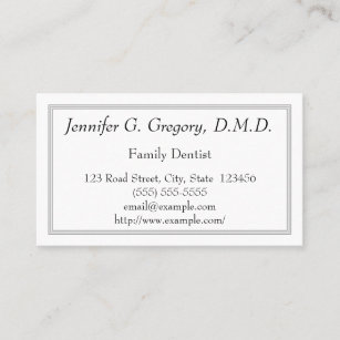 Low-Key Family Dentist Business Card