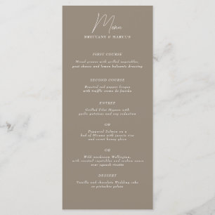 Low Key Minamalist Menu