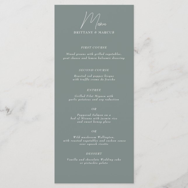 Low Key Minamalist Menu (Front)