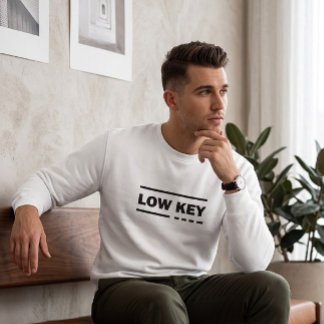 Low Key Minimalist White Crewneck Sweatshirt | Aes
