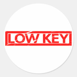Low Key Stamp Classic Round Sticker