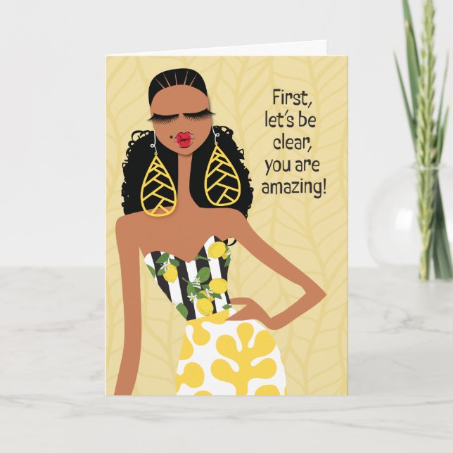 Low-key therapy - First, let's be clear Thank You Card (Front)