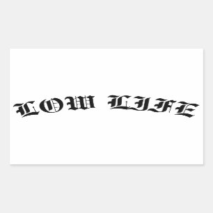 Low Life Lowrider Lifestyle Old School Rectangular Sticker
