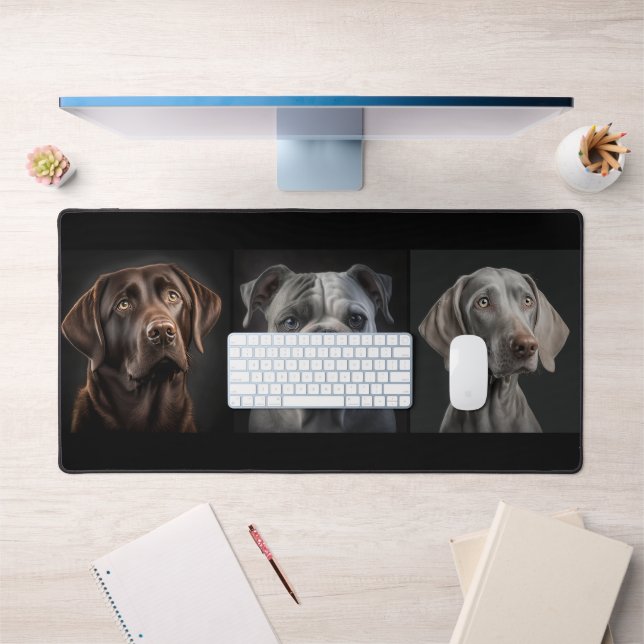 Low pet dog 3 photo customer specific desk mat (Office 1)