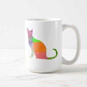 Low Poly Cat Silhouette Coffee Mug