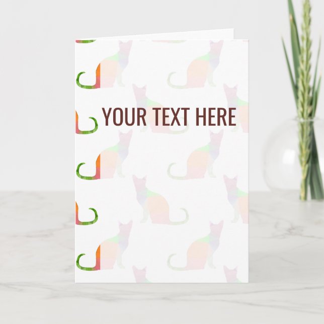 Low Poly Colourful Cat Pattern Announcement (Front)