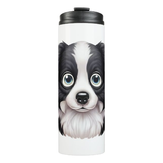Low Poly Dachshund - Super Cute Miniature Dachshun Thermal Tumbler (Front)