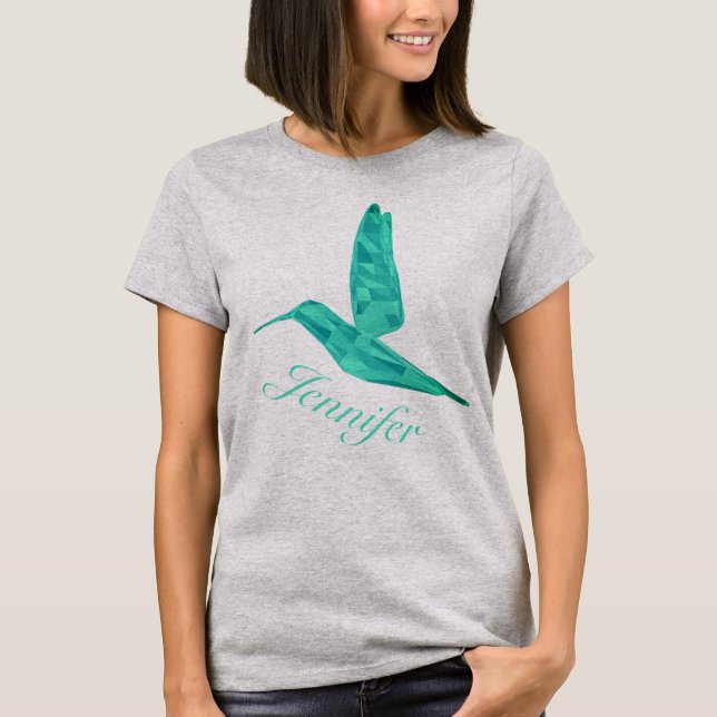 Low Poly Hummingbird T-Shirt (Front)