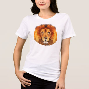Low Poly Lion Face-65764 Tri-Blend Shirt