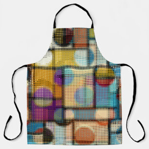 Low poly pixel art, geometric pattern. apron
