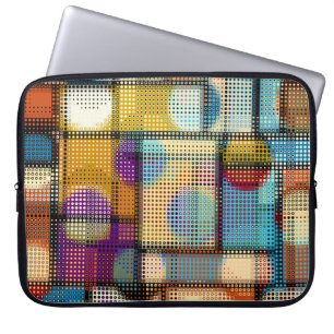 Low poly pixel art, geometric pattern. laptop sleeve