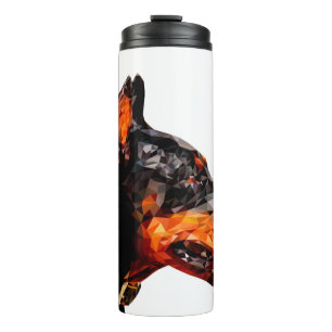 Low poly triangle abstract design thermal tumbler