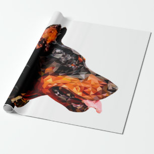 Low poly triangle abstract design wrapping paper