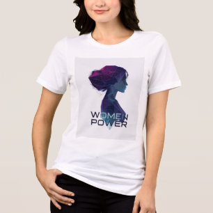 Low  Poly Women Power T-Shirt Feminist  Art Tri-Blend Shirt