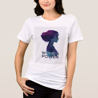 Low  Poly Women Power T-Shirt Feminist  Art Tri-Blend Shirt
