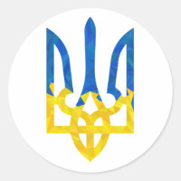 Low polygonal Ukrainian trident