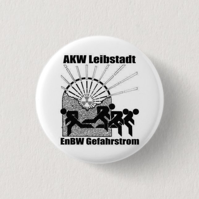 low-power town 3 cm round badge (Front)