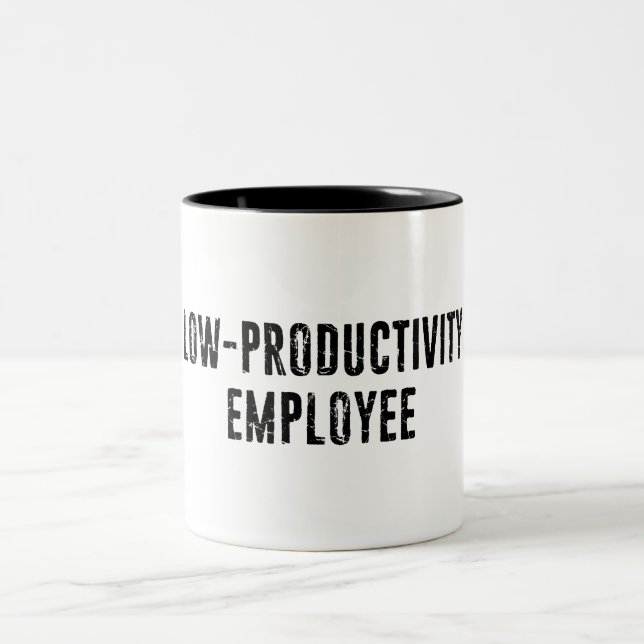 Low-Productivity Employee Government Worker Two-Tone Coffee Mug (Center)
