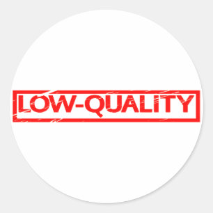 Low-quality Stamp Classic Round Sticker