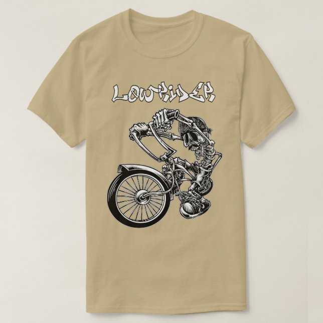 Low Rider Bicycle For Men Chicano Cholo Style Lowr T-Shirt (Design Front)