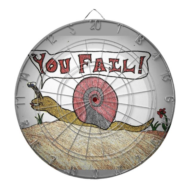 Low Score is a Fail Snail! Dartboard (Front)