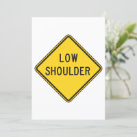 Low Shoulder Road Sign