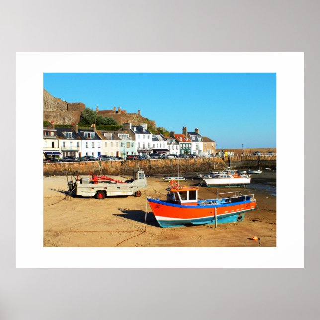 Low tide at Gorey Poster (Front)