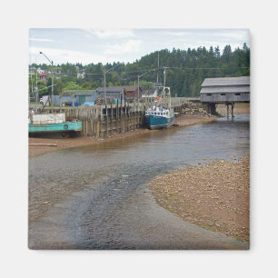 Low tide at the Bay of Fundy at St. Martins, New Magnet