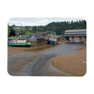 Low tide at the Bay of Fundy at St. Martins, New Magnet