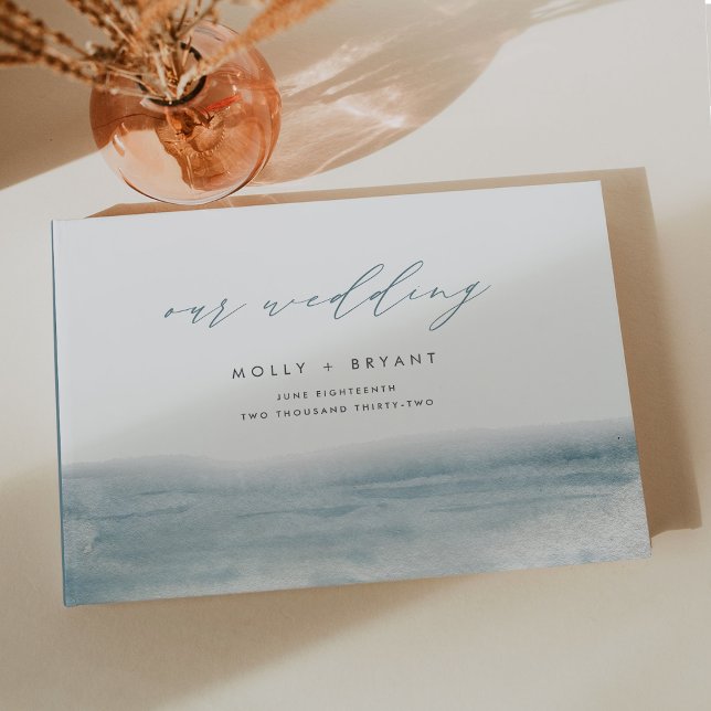 Low Tide Coastal Watercolor Wedding Guest Book (Creator Uploaded)