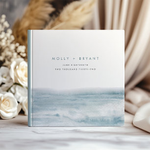 Low Tide Coastal Watercolor Wedding Guest Book