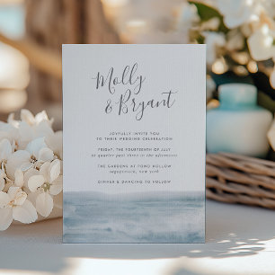 Low Tide   Coastal Watercolor Wedding Invitation