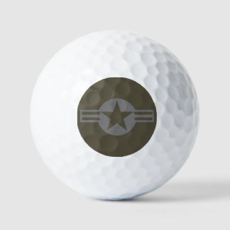 Low Visibility Grey Roundel of the US Air Forces Golf Balls