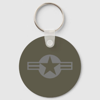 Low Visibility Grey Roundel of the US Air Forces Key Ring