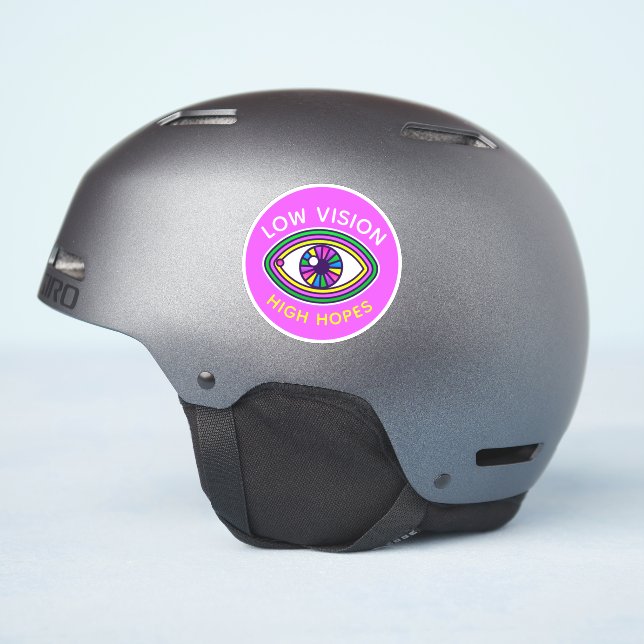 Low Vision, High Hopes Custom Eye Blind Awareness (Helmet Side)