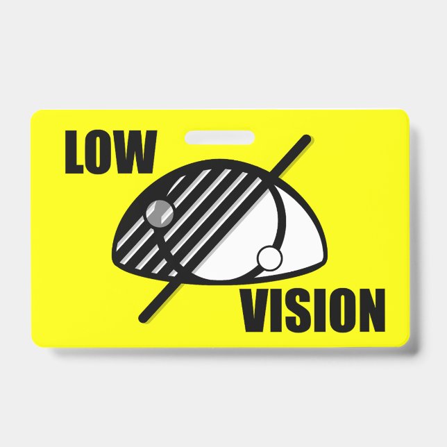Low Vision ID Badge (Front)