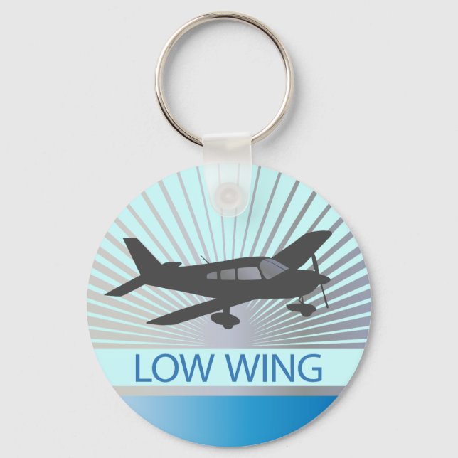 Low Wing Aeroplane Key Ring (Front)