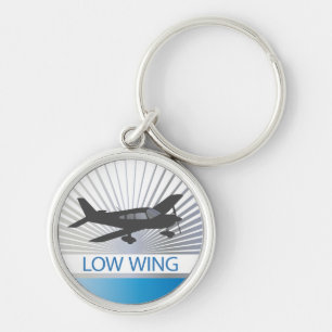 Low Wing Aeroplane Key Ring