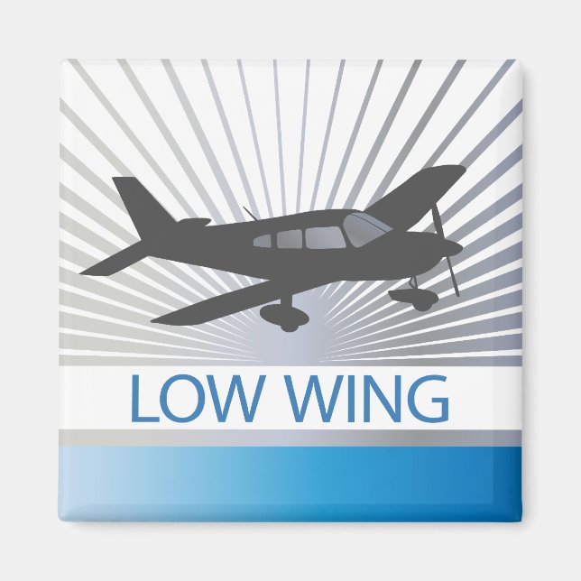 Low Wing Aeroplane Magnet (Front)