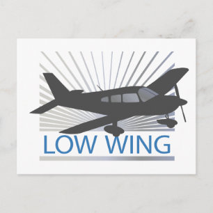 Low Wing Aeroplane Postcard
