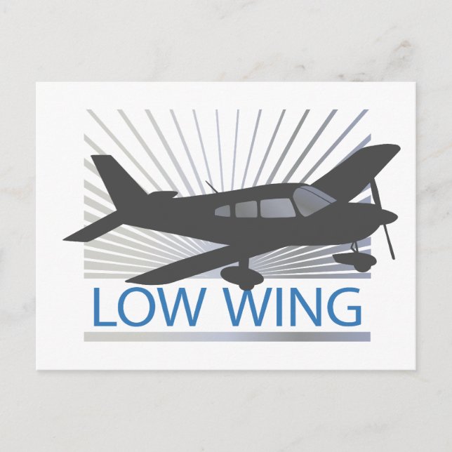 Low Wing Aeroplane Postcard (Front)