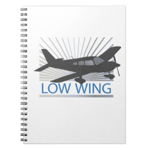 Low Wing Aeroplane Spiral Notebook