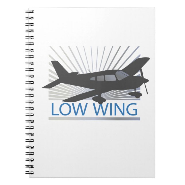 Low Wing Aeroplane Spiral Notebook (Front)