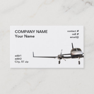 low wing twin, light aircraft business card