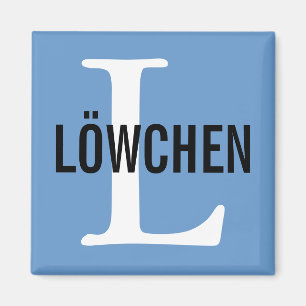 Löwchen Breed Monogram Design Magnet
