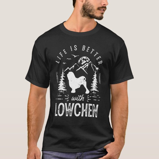 Lowchen Life Better Mum Dad Dog T-Shirt (Front)