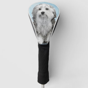 Lowchen Painting - Cute Original Dog Art Golf Head Cover