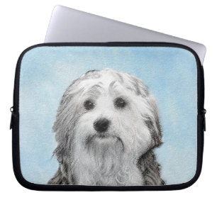 Lowchen Painting - Cute Original Dog Art Laptop Sleeve