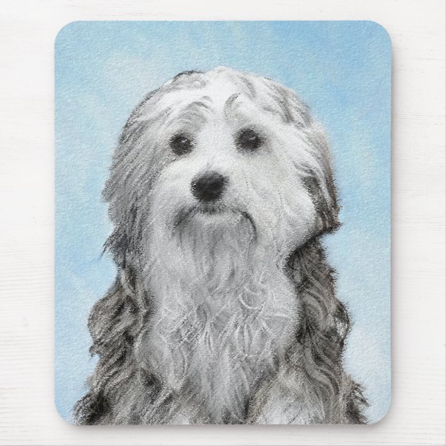 Lowchen Painting - Cute Original Dog Art Mouse Pad (Front)